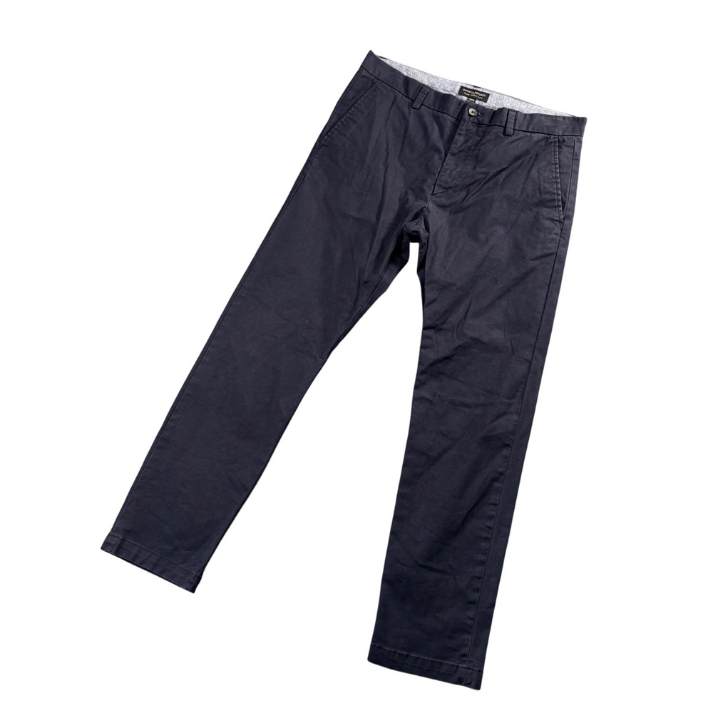 Banana Republic Fulton‎ Skinny Chinos Mens 36x29.5 Navy Officecore Preppy Ivy